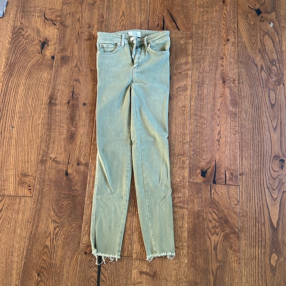 Free people Size 25 green jeans